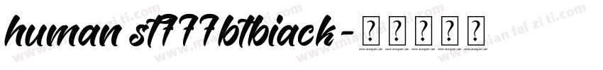 human st777btbiack字体转换